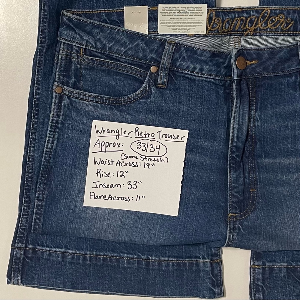 NWT Wrangler High Rise Trouser - Retro Style & Stretch - Size 33 | 34 - Picture 2 of 11